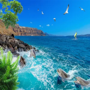 Tranh Dán Tường Phong Cảnh Biển